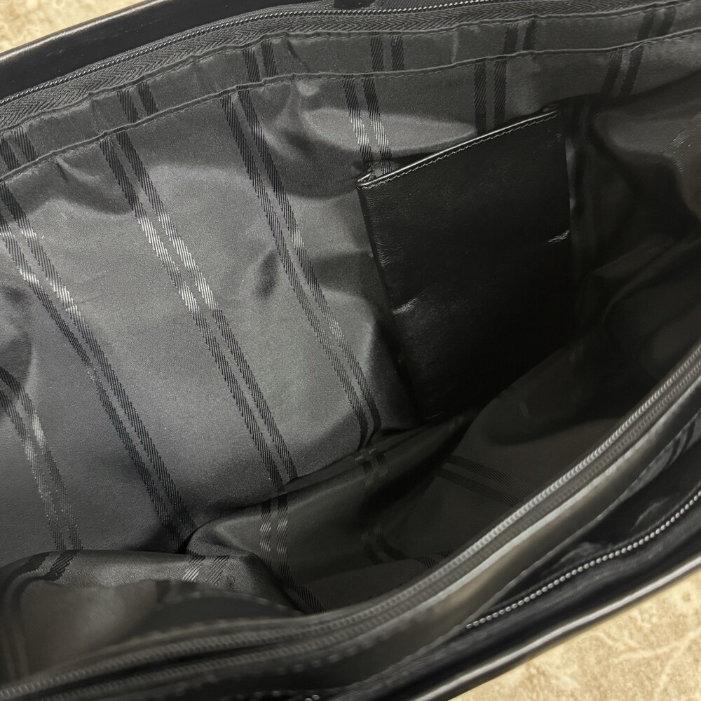 Tumi Large Tote Bag Leather/ Nylon Travel Voyaguer Everyday Shoulder Straps - Picture 7 of 13